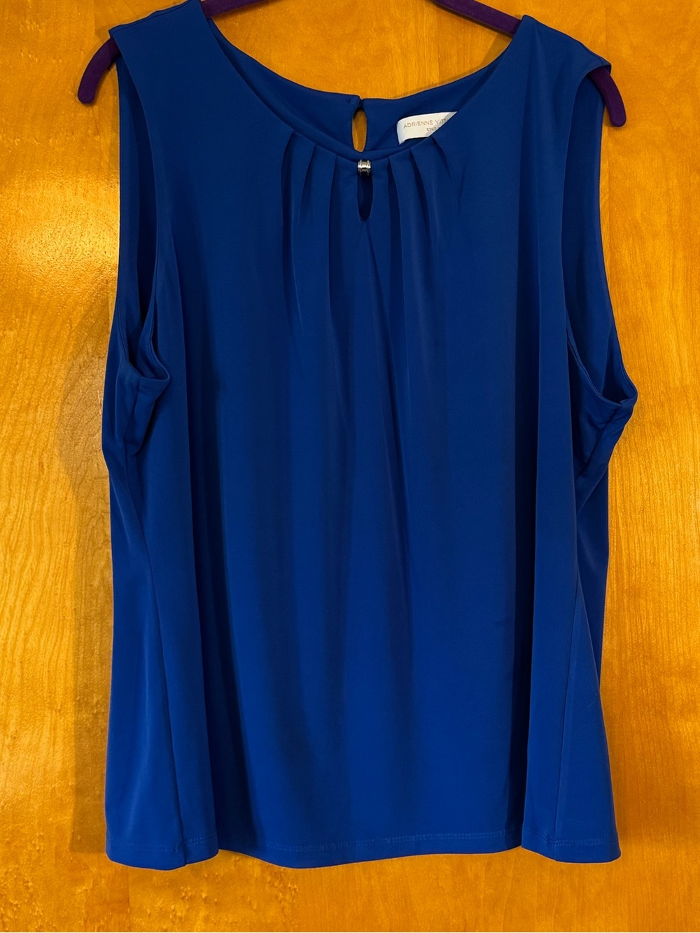 Adrienne Vittadini Sleeveless Keyhole Camisole - Royal Blue